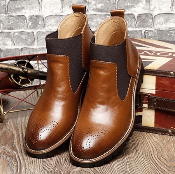 

mens designer loafers high-men's shoes large size martin shoes, men's boots, work cowboy , all leather men's casual shoe v1, Black