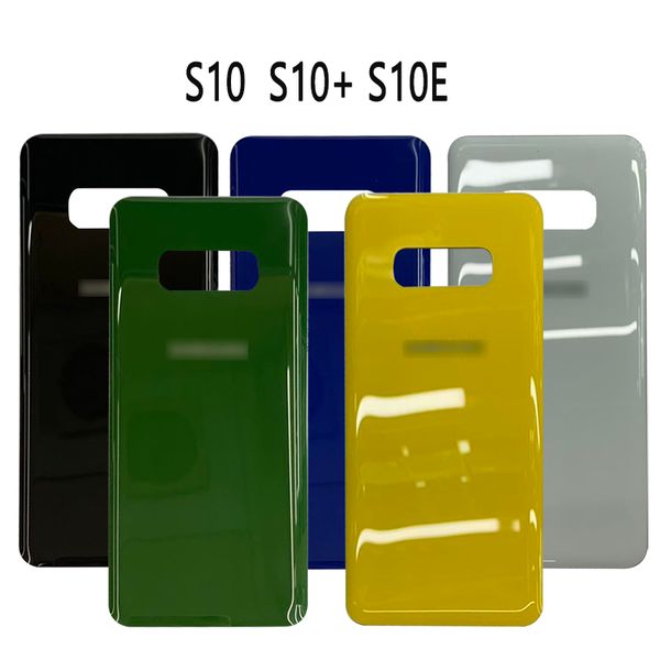 

Для SAMSUNG S10 S10 + Крышка батарейного отсека Задняя крышка батарейного отсека Дверь Заднее стекло Корпус для Samsung Galaxy S10 S10 Plus S10E Задний корпус
