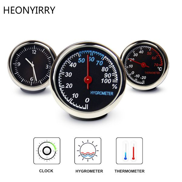 

mini car automobile digital clock auto watch automotive thermometer hygrometer decoration ornament clock in car accessories