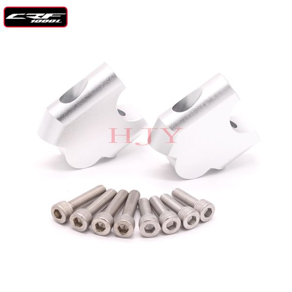 

2pcs 30mm cnc machining handlebar risers bar clamp extend adapter with bolts for crf1000l africa twin abs/dct 2016 2017