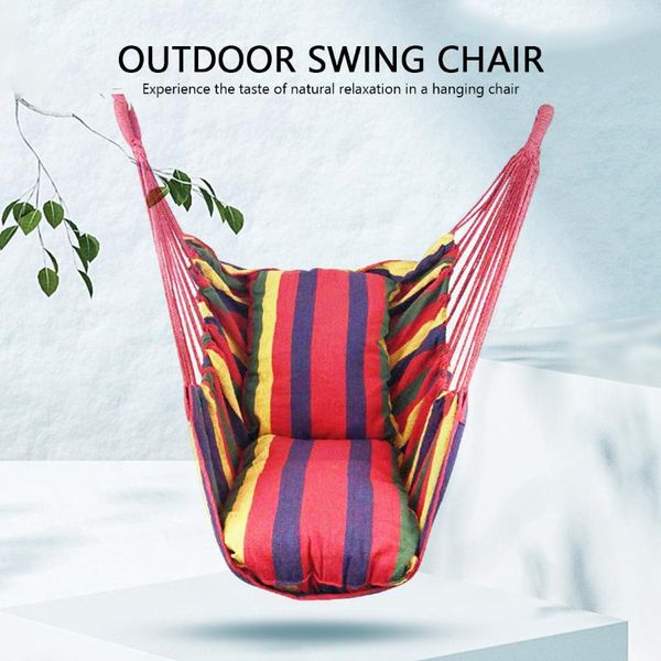 

150kg portable hammock chair hanging rope chair swing seat for travel camping garden indoor outdoor furniture