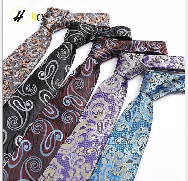 

tie men's polyester arrow jacquard fashion business leisure, Blue;purple