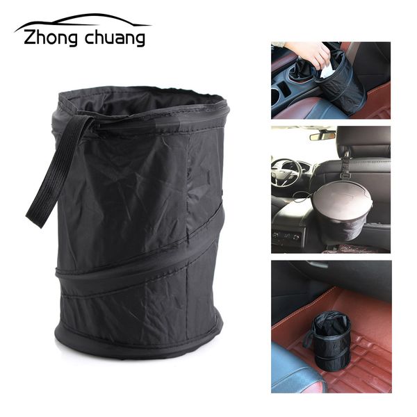 

car canned bag waterproof car garbage bag cooling - garbage side trash can bin folding b