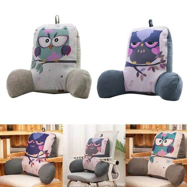 

2x back rest pillow - big backrest reading bed rest pillow with arms, change covers, bed chair for adjustable loft