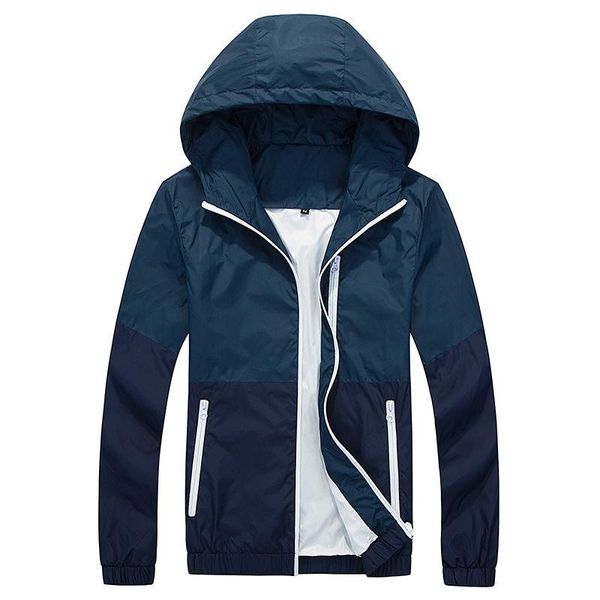 

лоскутного thin hoodie jacket men casual ветровка весна осень мужские куртки с капюшоном вскользь люди курткой мужской пальто и пиджаки для, Black;brown
