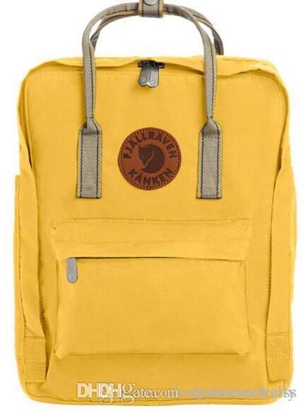 New Fashional Brand Fjallraven Yellow Backpacks Waterproof