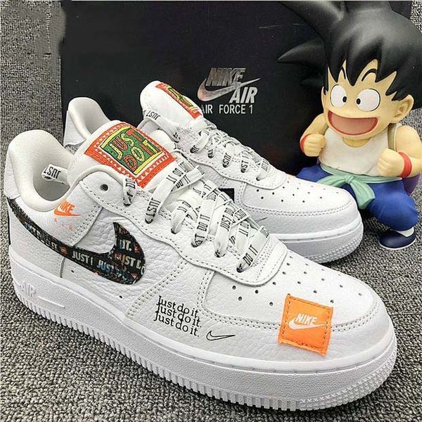 

nÃ­ke air forcÃ¨ 1 low 07 prm retro jÃ¹st do it jdi orange black white sneakers sports running shoes just force 36-45 112502