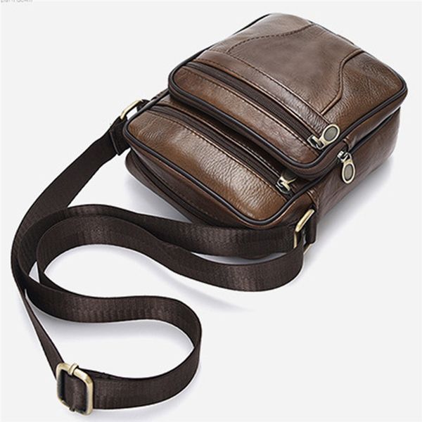 

casual men pu leather business shoulder crossbody small male bags handbags