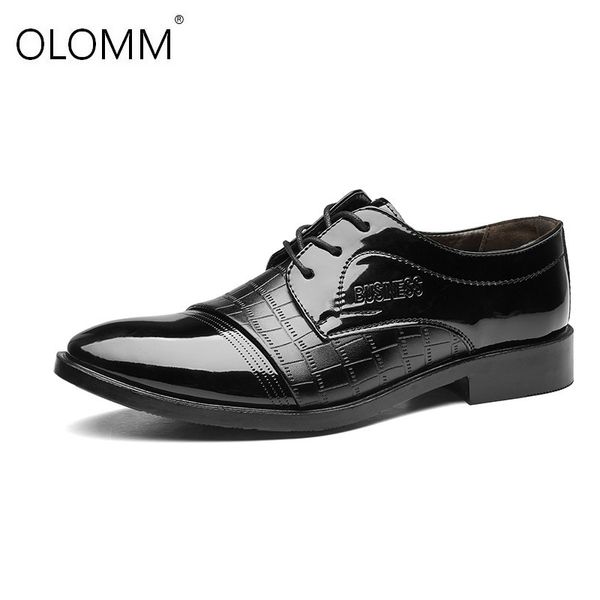 

new crocodile leather shoes men's business dress wedding shoes zapatos de vestir para hombre pointed toe zapatos de hombre, Black