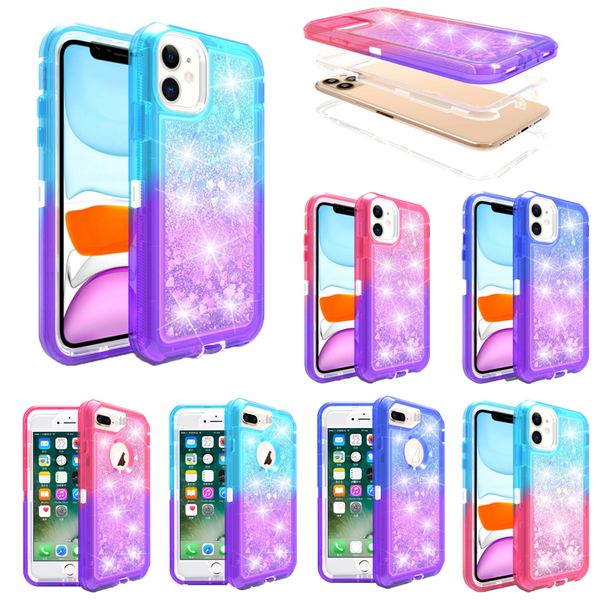 

gradient glitter quicksand rhinestone case luxury designer women defender phone case for iphone 11 pro max xs x xr 6s 7 8 plus