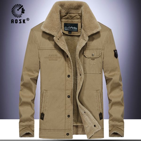 

winter bomber cotton jacket men pilot jacket warm male fur collar mens army tactical fleece jackets drop shipping, Black;brown