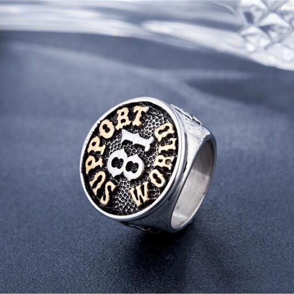 

2020 designer men's fashion 81 ring personality hip-hop gothic punk jewelry biker ring gifts for men us size, Silver
