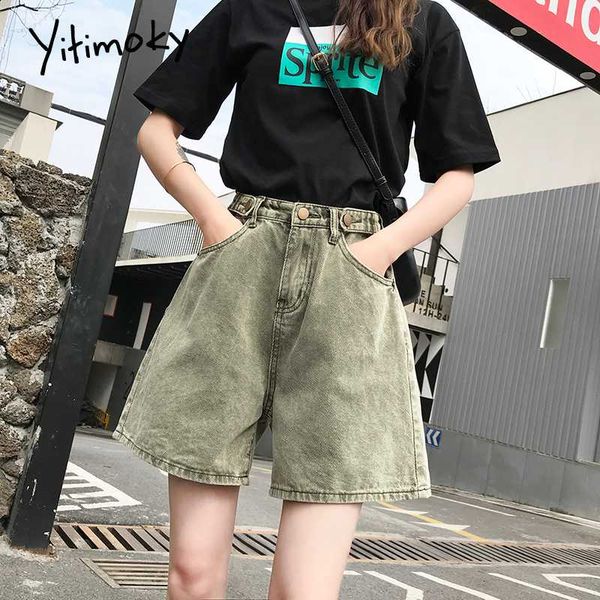 

women shorts denim plus size jeans short 2020 summer solid casual button harem high waisted shorts for women harajuku clothes, White;black