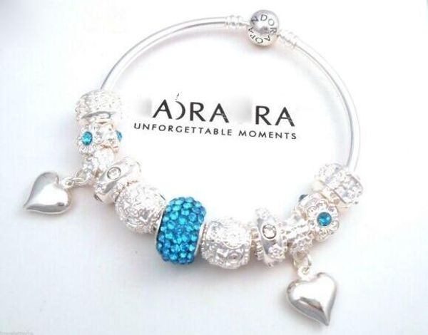 

charm bracelets 925 silver pandora bracelets come with box,pouch 2018 aaa89 ing, Golden;silver