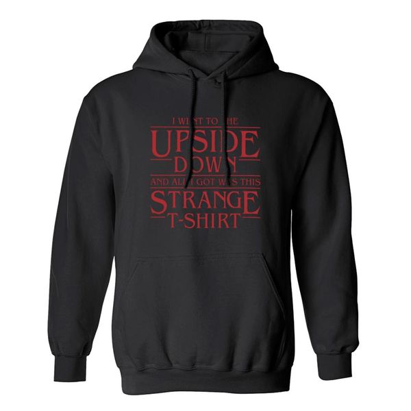 

унисекс печати странные вещи толстовка толстовки хип-хоп смешно осень уличная толстовки толстовка, Black