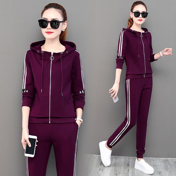 

весна женщин спортивная tracksuit printed куртка с капюшоном толстовка + тяжелое дыхание бег jogger фитнес центр тренировки повседневный наб, Black;blue