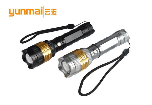 

led aluminium alloy mechanics focusing outdoors long s charge light flashlight