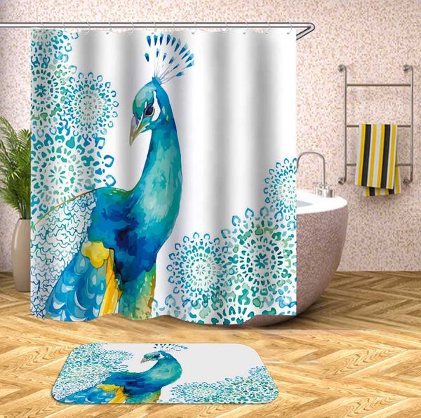 

cartoon bear bath curtain 2019 new pattern 3d animal shower curtains waterproof fabric curtain for the bathroom poliester z003