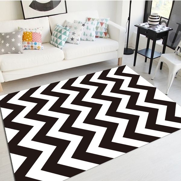 

modern carept nordic style black and white area rug living room bedroom floor mats hallway bedside bathroom runner rugs
