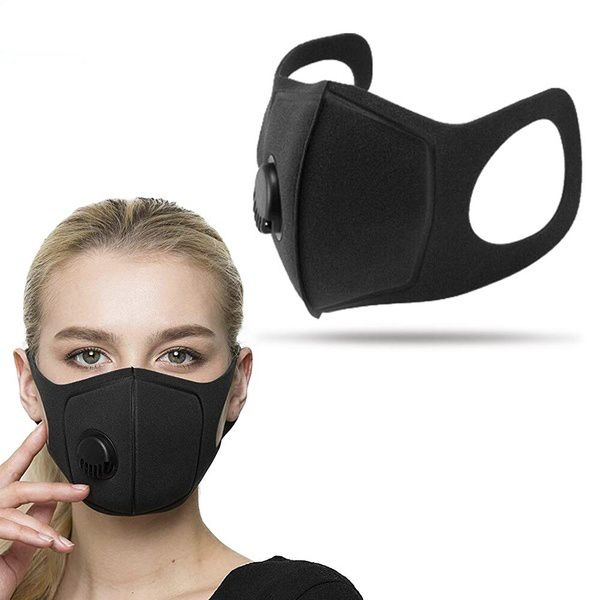 

respiratory dust mask upgraded version men women anti-fog haze pm2.5 pollen 3d cropped breathable valve mouth mask