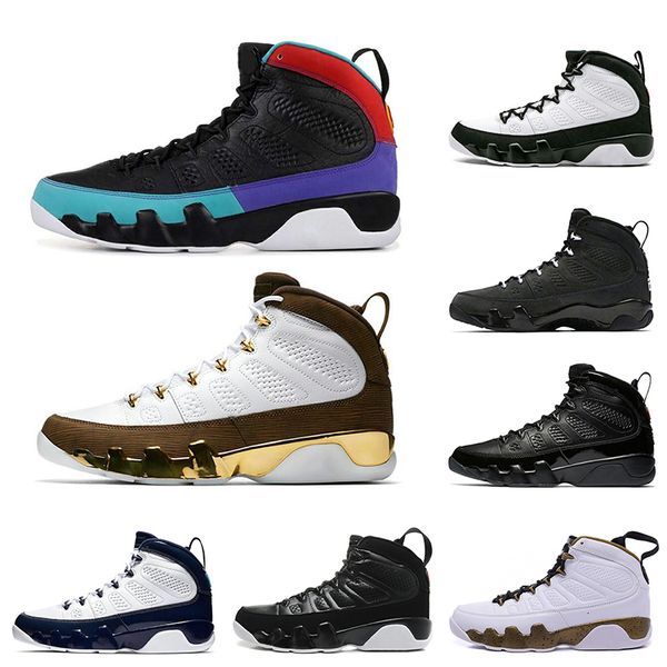 

new dream it do it 9 9s mens basketball shoes unc la anthracite the spirit bred og space jam athletics sports sneakers 7-13