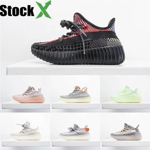 

new 2020 kids shoes kanye west zebra beluga wave runner grey orange black running shoes trainers boy girl baby kids birthday gift with 1a#15