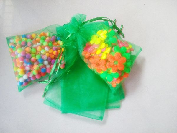 

500pcs grass green organza gift bags 20x30cm party bags for women event wed drawstring bag jewelry display bag accessories