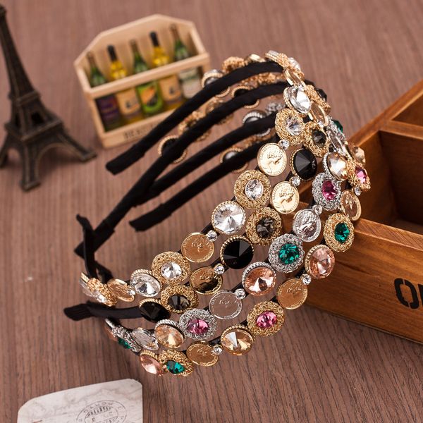

vintage bohemian metal rhinestone headband hairband hair accessories