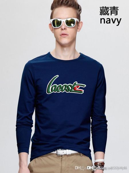 

sell the classic men's t-shirt long sleeve t-shirt, international popular brand.size m- 3xl, White;black