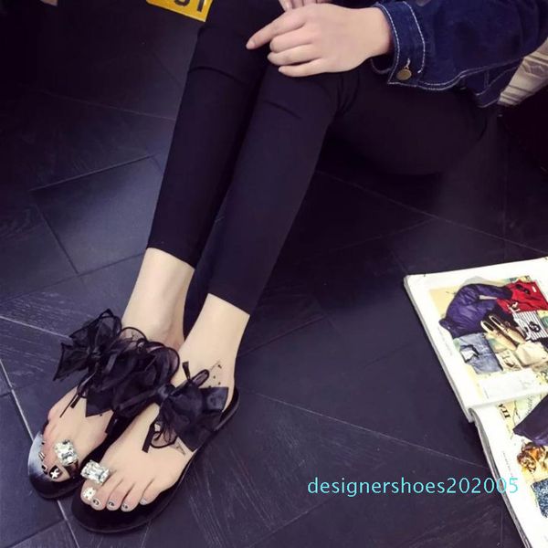 

2019 summer open toe beach shoes casual shoes female women's flip flops size 36-42 d05, Black