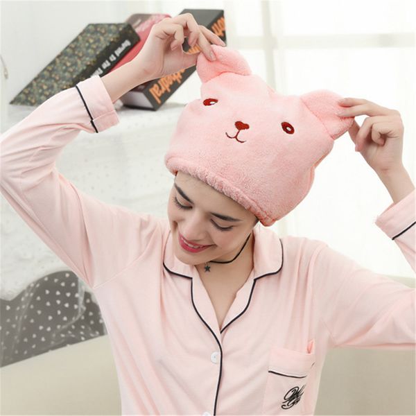 

microfiber hair turban quickly dry hair hat wrapped towel bathing cap for women hair salon bathroom products sauna hat y1