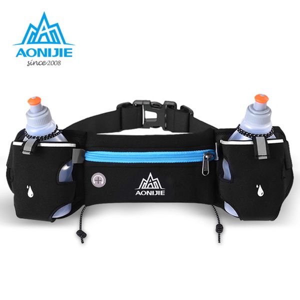 

aonijie e834 marathon jogging cycling running hydration belt waist bag pouch fanny pack phone holder for 250ml water bottles