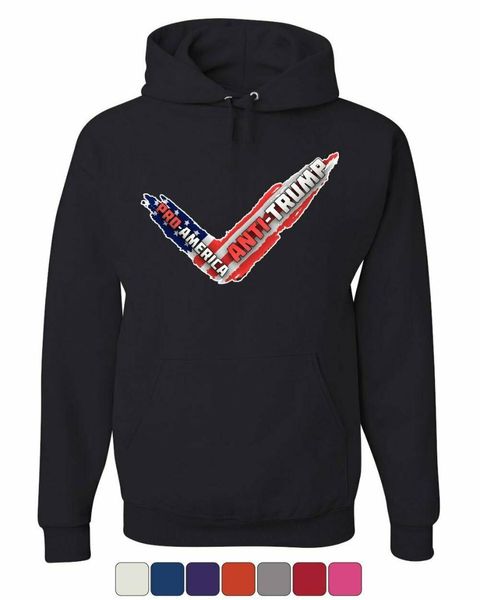 

pro-america anti-trump american flag hoodie dump trump sucks sweatshirt, Black