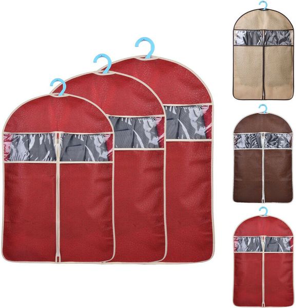 

dustproof clothes foldable storage bags hanging garment suit coat cover protector wardrobe storage bag