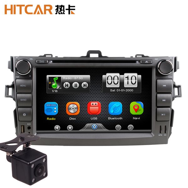 

car in dash 2din dvd player radio bluetooth head unit stereos with reverse camera for corolla 07-11 (without gps) car dvd