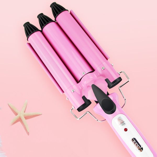 

professional hair curling iron ceramic triple barrel hair curler irons hair wave waver styling tools 110-220v dropshipping