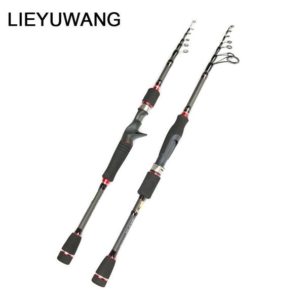 

lieyuwang ultralight telescopic fishing rod 2.1m 2.4m 2.7m lure weight 3/8-4/3oz action fast saltwater spinning casting rod