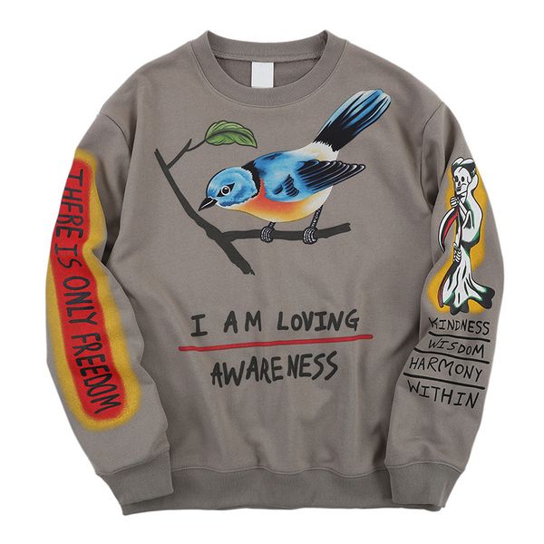 

men autumn streetwear hoodies, Black