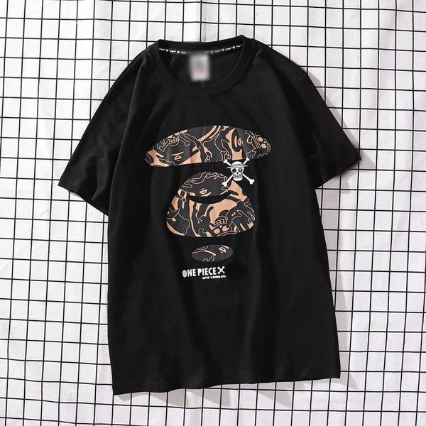 

aapetshirts мужские дизайнерские футболки бренда керамика череп печать t рубашка хип-хоп улица тенденция т-рубашки хлопка мода футболки своб, White;black