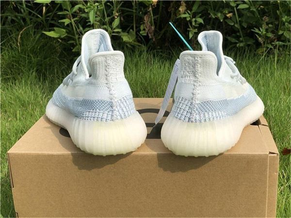 

est authentic originals v2 cloud white citrin men women running shoes 3m reflective fw5318 fw3042 fw3043 kanye west sports with box