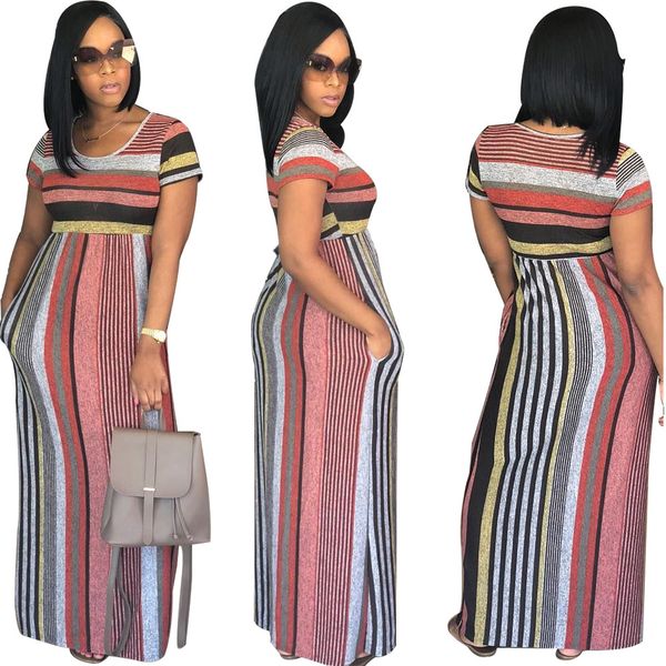 

womens designer solid color banquet dress v-neck long sleeve hip split dress mv8c, Black;gray