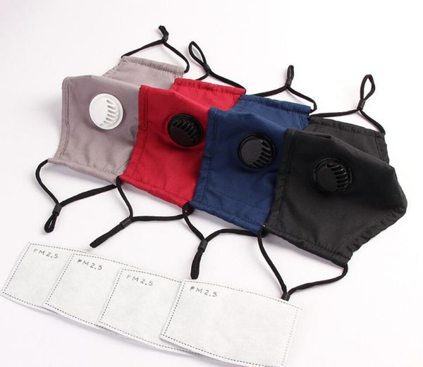 

pure cotton with breathing valve face masks keep warm protectivepm2.5 reusable more safer anti-splash dust with filters kids and mask