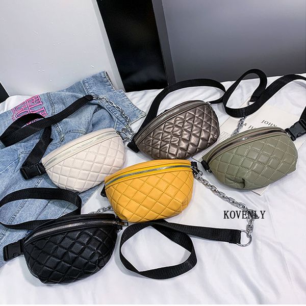 

chest bag women leather shoulder bags diamond mini crossbody pack zipper female messenger girl belt packs small waist pack 0626