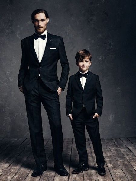 

customized blazer casual father and son suits fashion spring fall street smart business prom party suit men navy blue pants boys suit 99603, White;black