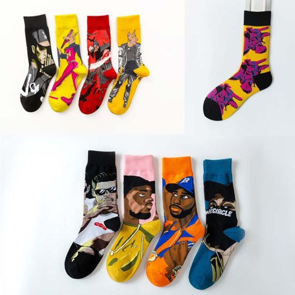 

street american black men basketball socks multi colors men soft winter socks christmas warm cotton sock new year