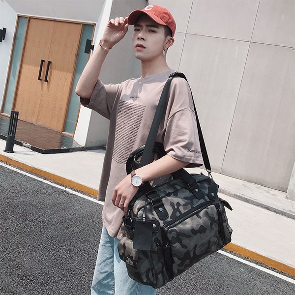 

the new korean version of men's handbags trendy men's camouflage handbag travel bag casual fashion shoulder diagonal bag