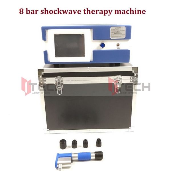 Boa Qualidade Massagem Shockwave Terapia Acústico terapia por ondas Focada Pressão extracorpórea Shock Wave Therapy 8 Bar Ar onda acústica