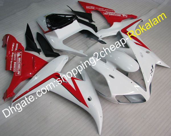 

2002 2003 yzf1000 motorbike fit for yamaha fairings 02 03 yzfr1 yzf r1 red white abs fairing aftermarket kit (injection molding)