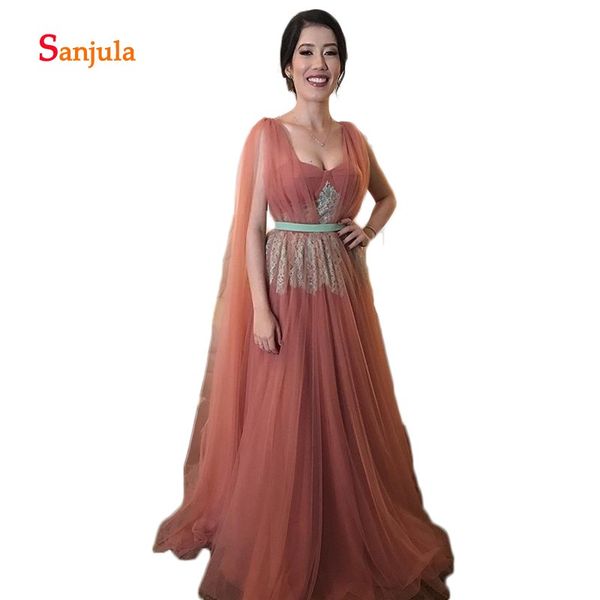 

sweetheart a-line evening dresses long lace appliques soft tulle african women dinner party gowns open back d1100, White;black