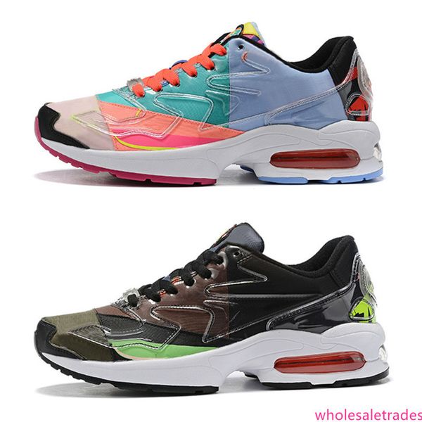 

2019 new designer atmos x max2 light qs running shoes men women black red colorful pink sports sneakers size 36-45